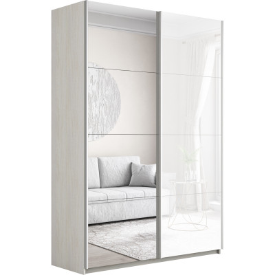 Шкаф-купе Прайм 2-х дв. со стеклом и зеркалом 1200 Е1