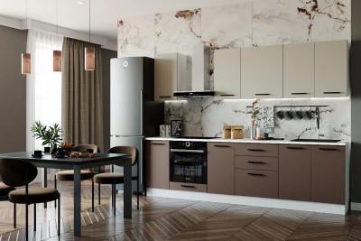 Кухонный гарнитур Латте 2800 мм (стол. 26 мм)