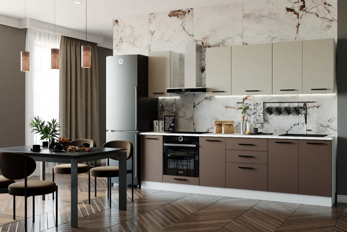 Кухонный гарнитур Латте 2800 мм (стол. 26 мм)