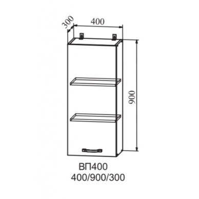 Шкаф верхний 400/900 высокий Квадро (ДСВ)