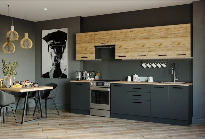 Кухонный гарнитур Дели 3000 мм (стол. 26 мм)