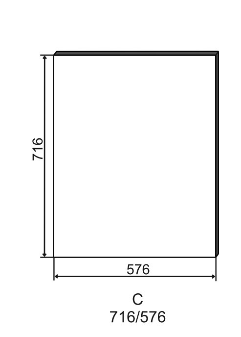 Торцевой фасад для нижнего шкафа С Лофт ДСВ
