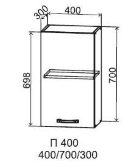 Шкаф верхний 400/700 Монца