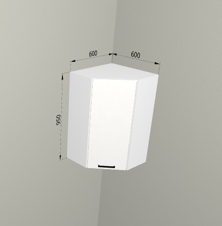 Шкаф навесной 600х600/950 угловой Санвут