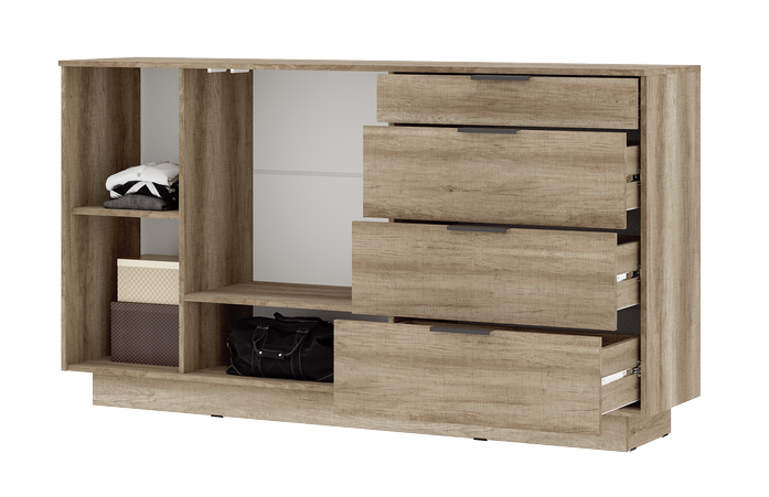 Комод КМ-02 1704 со стеклом Даллас