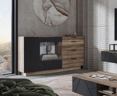 Комод КМ-02 1704 со стеклом Даллас