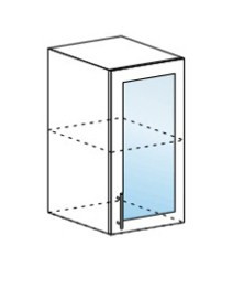 Шкаф верхний 400/920 со стеклом Ксения