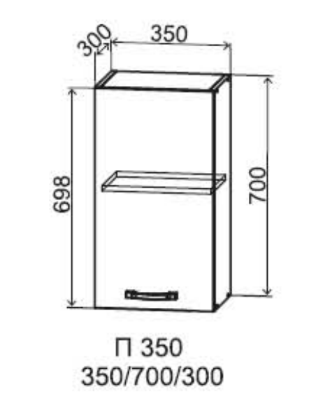Шкаф верхний 350/700 Монца