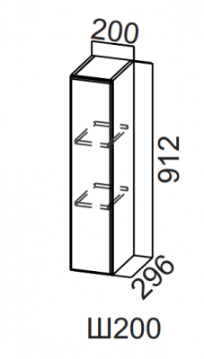 Шкаф навесной 200/912 Бостон