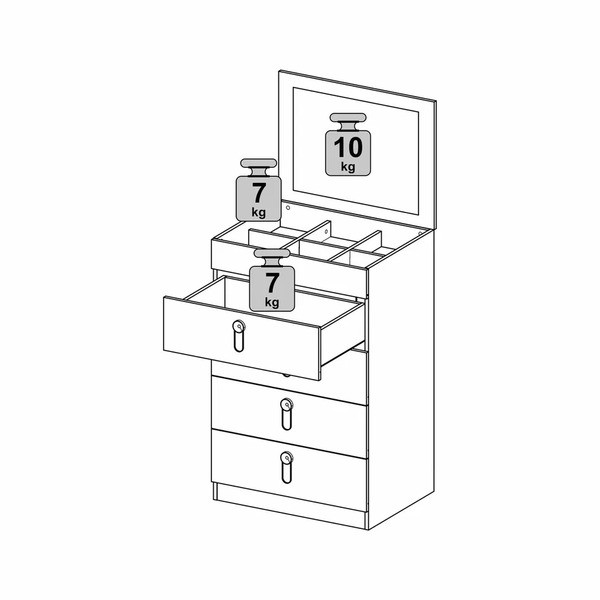 Комод 700 с откидной крышкой Аравия-Кристалл