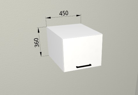 Шкаф навесной 450 распашной глубокий Санвут