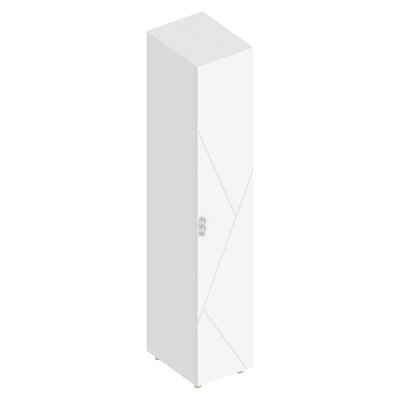 Пенал 1-ств с полками Сандра