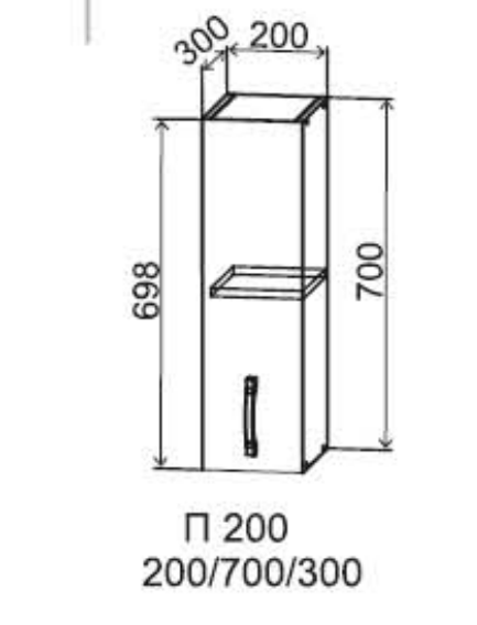 Шкаф верхний 200/700 Монца