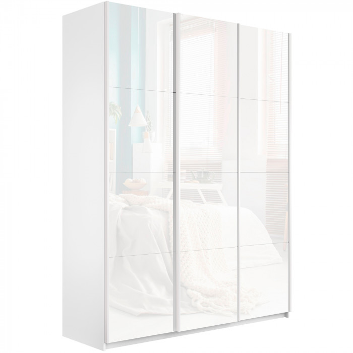 Шкаф-купе Прайм 3-х дв. со стеклами 2100 Е1 