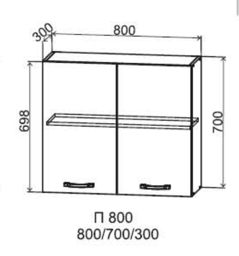 Шкаф верхний 800/700 Монца