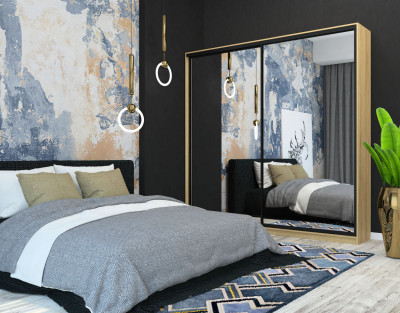 Шкаф-купе Лофт 2400 фасад зеркало сплошное