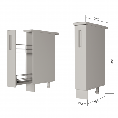 Бутылочница 2-х уровневая металлическая 150 мм КБ-15 Санвуд
