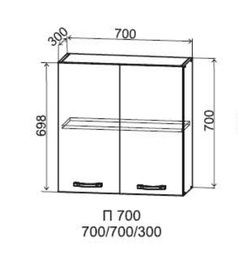 Шкаф верхний 700/700 Монца