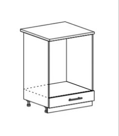 Шкаф нижний 600 под встроенный духовой шкаф Ксения