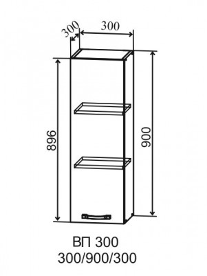 Шкаф верхний 300/900 Тренто