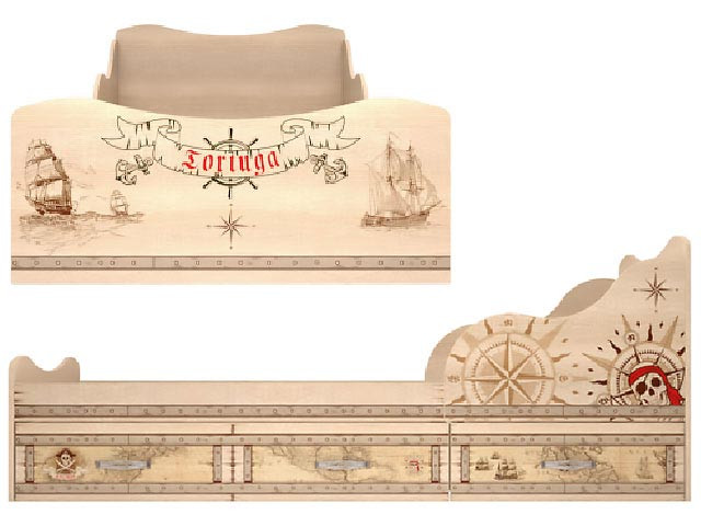 Кровать на 900 с ящиками (комплектация 1) 5 Квест