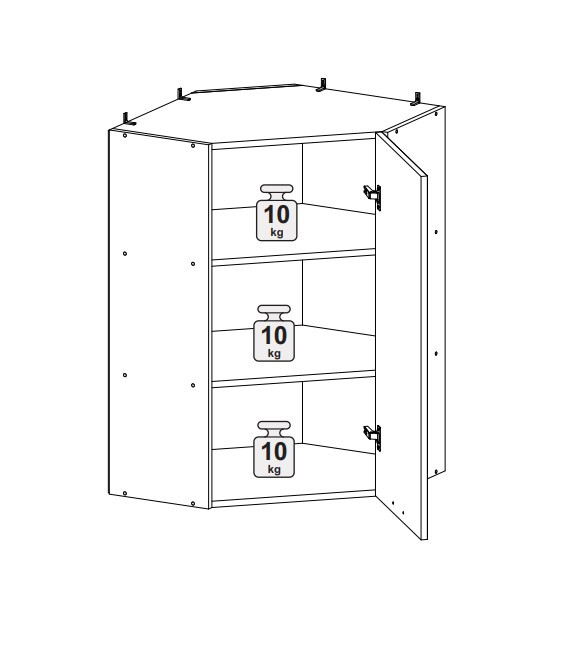 Шкаф верхний 600/920 угловой Кельн