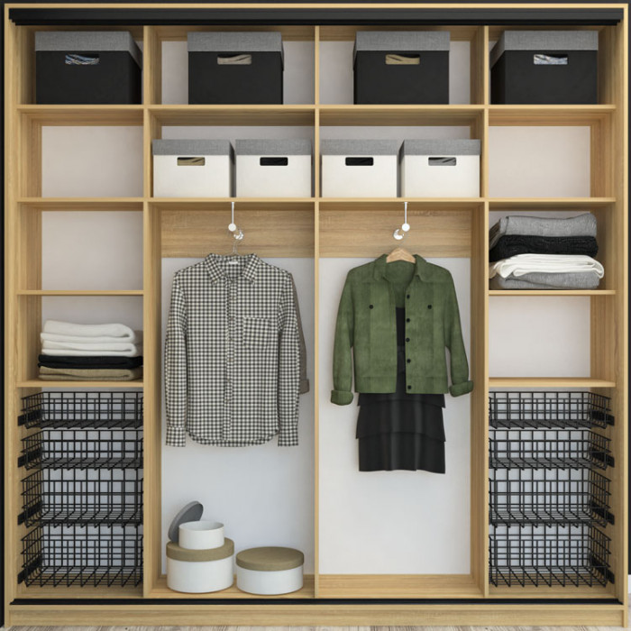 Шкаф-купе Лофт 2400 фасад зеркало 3г