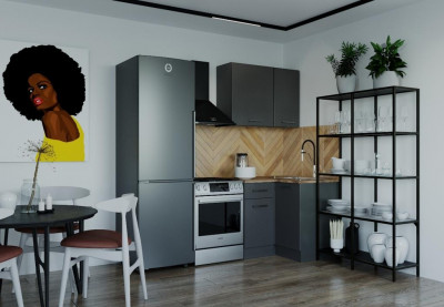 Кухонный гарнитур угловой Антрацит-1000У (стол. 26 мм)