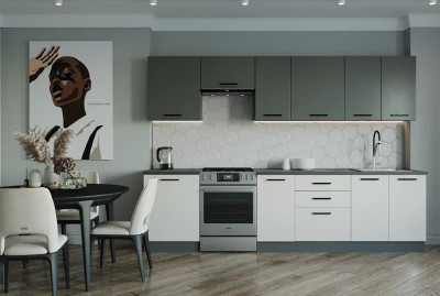 Кухонный гарнитур Лофт 3000 мм (стол. 26 мм)