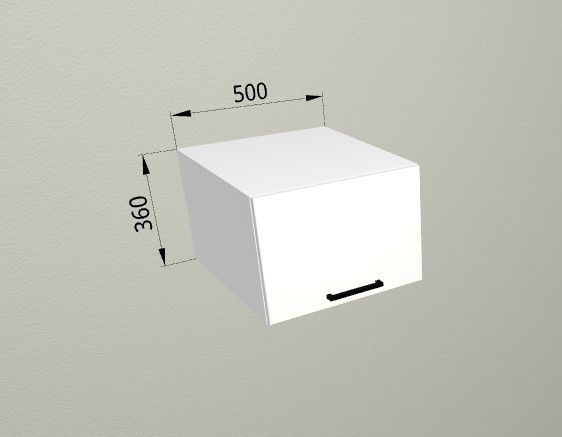 Шкаф навесной 500 горизонтальный глубокий Санвут