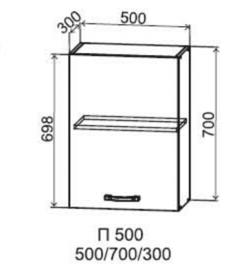 Шкаф верхний 500/700 Монца