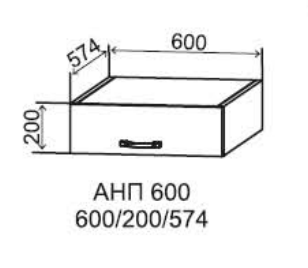 Шкаф верхний антресоль 600 Монца