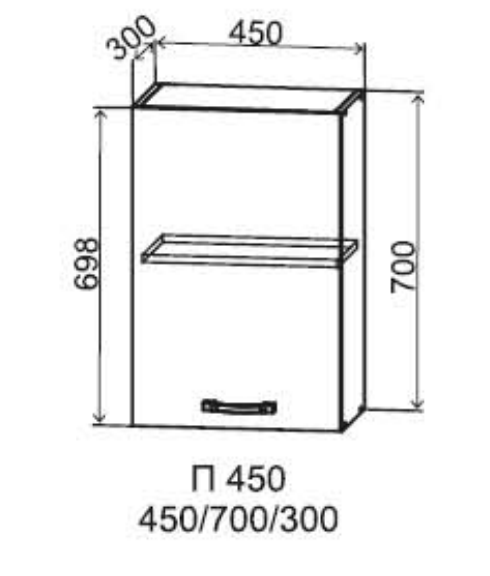 Шкаф верхний 450/700 Монца
