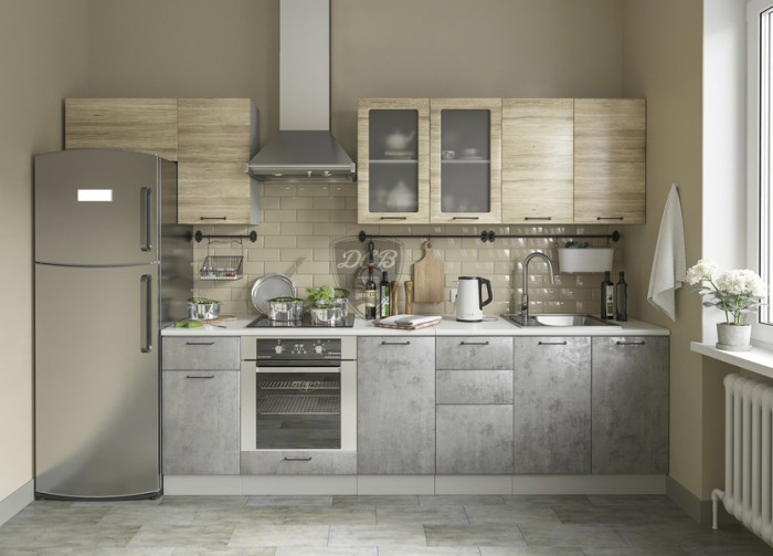 Шкаф верхний 600 стекло Лофт ДСВ