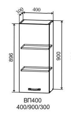 Шкаф верхний 400/900 Тренто