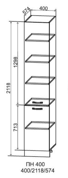 Пенал кухонный 400 Монца