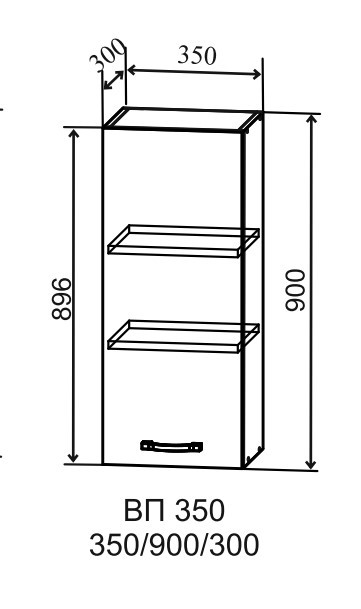 Шкаф верхний 350/900 Тренто