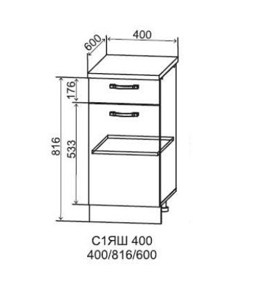Шкаф нижний с ящиком 400 Арка