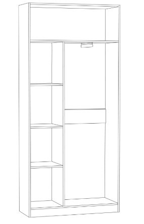 Шкаф для одежды Ливерпуль