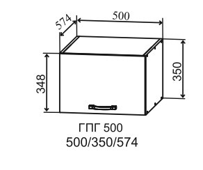 Шкаф верхний 500 горизонтальный глубокий Скала