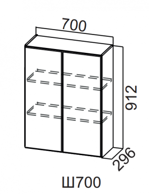 Шкаф навесной 700/912 Бостон