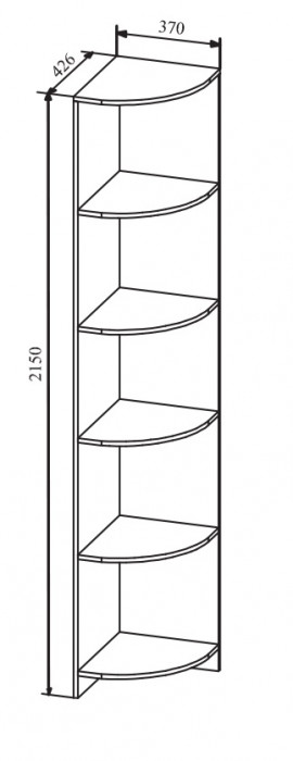 Стеллаж угловой Сканди