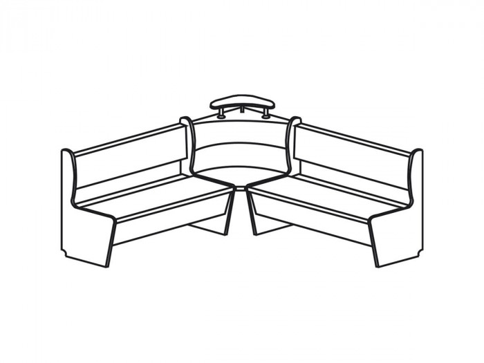 Кухонный уголок большой Нео красный