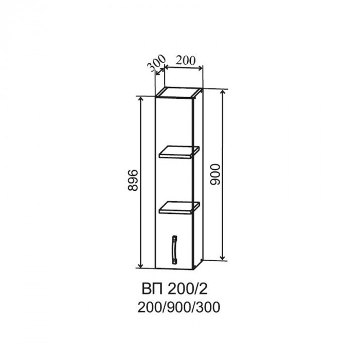 Шкаф верхний 200/900 Квадро (ДСВ)