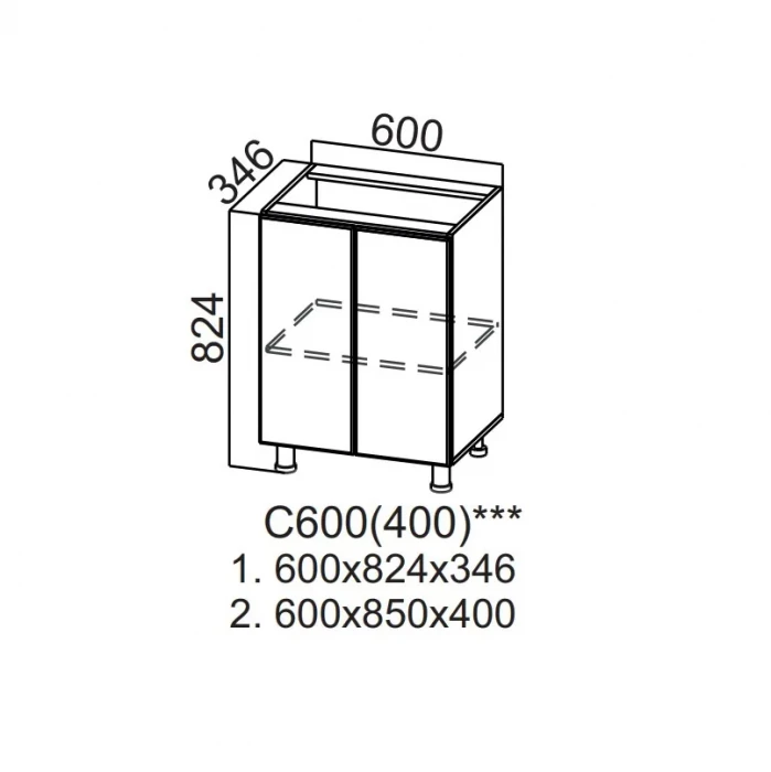 Шкаф нижний 600 (400) Модус СВ