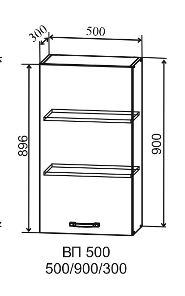 Шкаф верхний 500/900 Тренто
