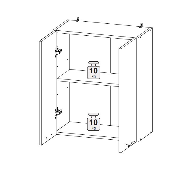 Шкаф верхний 600 стекло Кельн