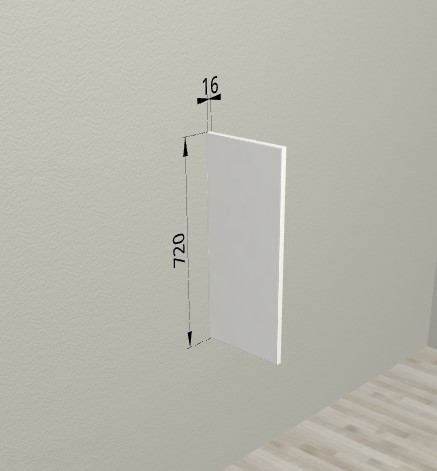 Фасад декоративный 720 для верхних шкафов Санвут 