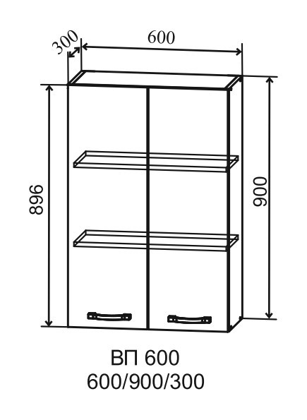 Шкаф верхний 600/900 Тренто