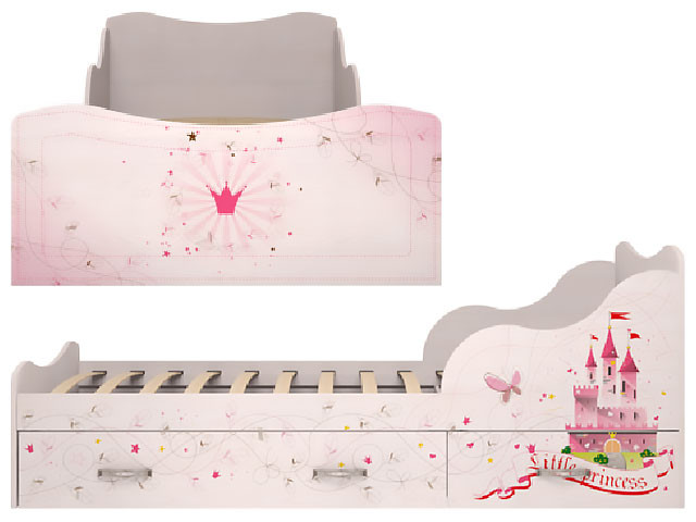 Кровать на 900 с ящиками (комплектация 1) 5 Принцесса Ижмебель